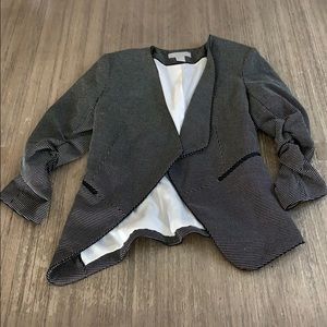 Black polka dot blazer